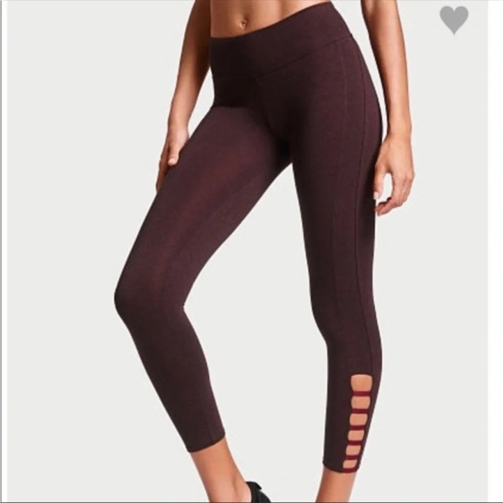 Victoria Secret Sport Anytime Strappy Capri Maroon size XS